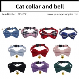 Cat Collar with Bow Tie and Bell